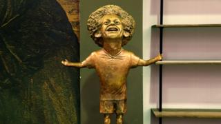 Statue of Mohamed Salah.