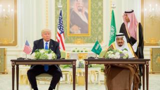 ترامب وسلمان في الرياض