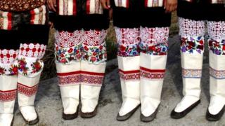 Women wearing traditional clothing