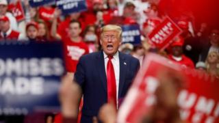 Donald Trump at campaign rally in Charlotte, North Carolina on 2 March