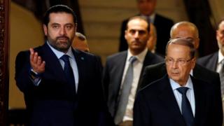 سعد الحريري يع العماد عون