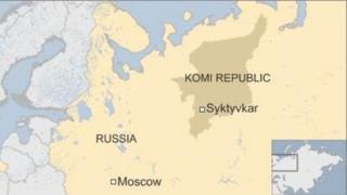 Komi Republic map