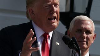 US President Donald Trump and Vice-President Mike Pence