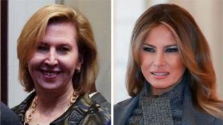 ملانیا ترامپ ( راست) و میراندا ریکاردل (چپ)
