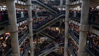 Inside Lloyds building
