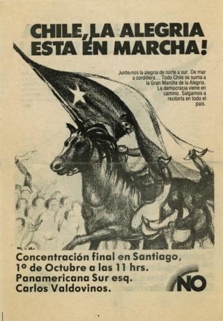 Panfleto del plebiscito en Chile