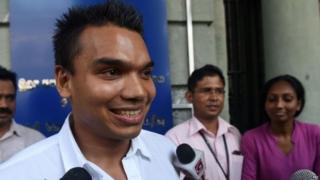 නාමල් රාජපක්ෂ මන්ත්රීවරයා අධිකරණය ඉදිරියේ (සංරක්ෂිත ඡායාරූපයක්)