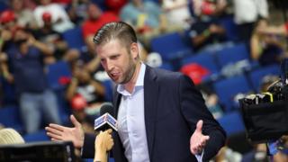 Eric Trump at a Trump rally