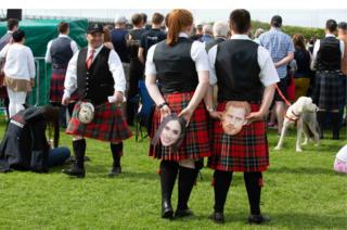 Meghan and Harry at the piping championships