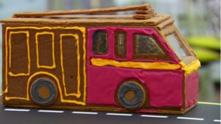 Fire engine biscuit box