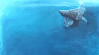 Basking shark painting