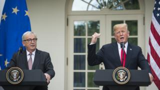 Jean-Claude Juncker y Donald Trump.