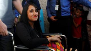 Ximena Suárez tras salir del hospital en Colombia