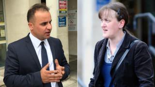Dilshad Hamid and Katherine Howells leave the coroner's court