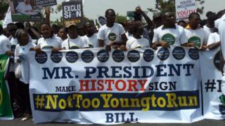 Awọn ọdọ to n fẹ́honu han nilu Abuja