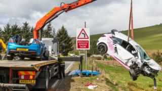 A96 crash cars