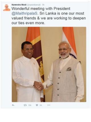 "ශ්රී ලංකාව සහ ඉන්දියාව අතර පවතින ද්විපාර්ශ්වීය සබඳතා තවදුරටත් ශක්තිමත් කිරීමට කැප වනවා,"