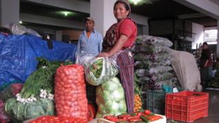 Vendedora de verduras de Almolonga