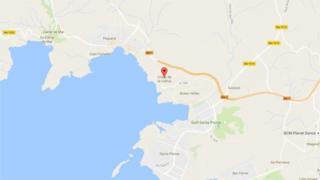 A map showing Costa de la Calma on the island of Majorca