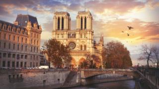 Notre Dame antes del incendio.