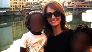 Gabriella Nobile with her two children