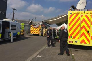 explosion hoddesdon charge deaths industrial over ambulances plumpton blast emergency caption called including copyright services road air were two after