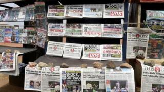 Newspaper stand