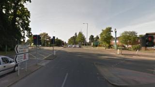 Junction of Lode Lane and Severn Star Road in Solihull