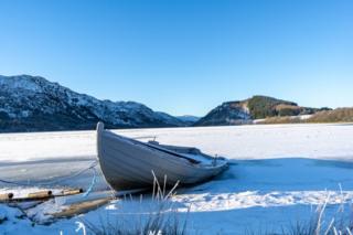 Frozen Loch Ruthven, Farr, near Inverness.