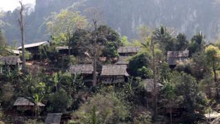 Mae La and cliffs behind