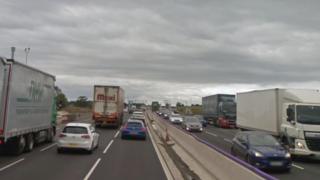The M6 motorway just north of junction 17
