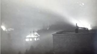 Горящие дома в Гамбурге, 1943 год