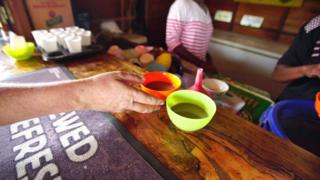 Kava being served at the Last Flight bar