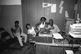 Legendary blues impresario and radio DJ Big Bill Hill, and admirers