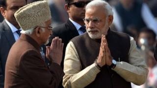 नरेंद्र मोदी और हामिद अंसारी