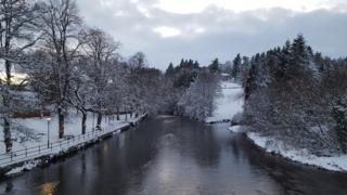 Snowy Llanidloes on Monday