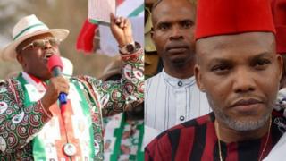 Governor David Umahi na Nnamdi Kanu