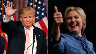 Donald Trump iyo Hillary Clinton