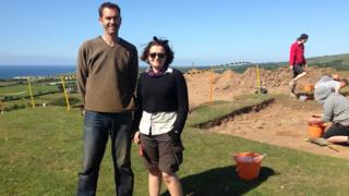 Project co-directors Chris Fowler and Rachel Crellin