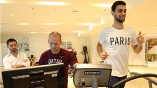 Javier Pastore training at Aspetar
