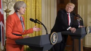 Theresa May and Donald Trump