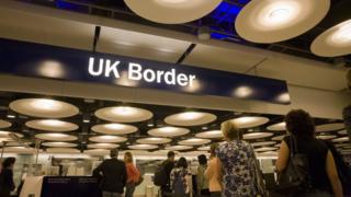 UK Border Agency's passport control Heathrow Airport, London