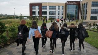 Pupils at Kelso High return to the classroom
