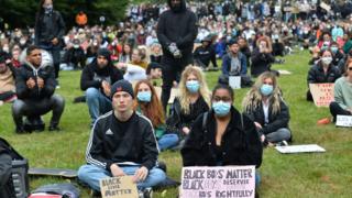 Hundreds of people have joined the Black Lives Matter protest in Cardiff