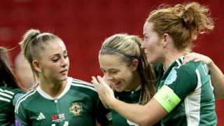 Northern Ireland players celebrate