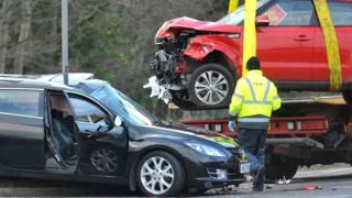 crash saturday lewis castledawson dies near woman belfast photopress alan reopened hillhead traffic road after source ireland belfasttelegraph