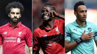 Mohammed Salah da Sadio Mane da Pierre-Emerick Aubameyang
