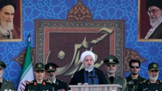 Hassan Rouhani said foreign forces had always brought "pain and misery"
