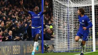 Chelsea defender Antonio Rudiger celebrates scoring his first Premier League goal against Swansea City