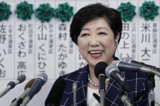小池在選後表示:"我們都以都民為第一優先考慮,很高興能得到選民認可"